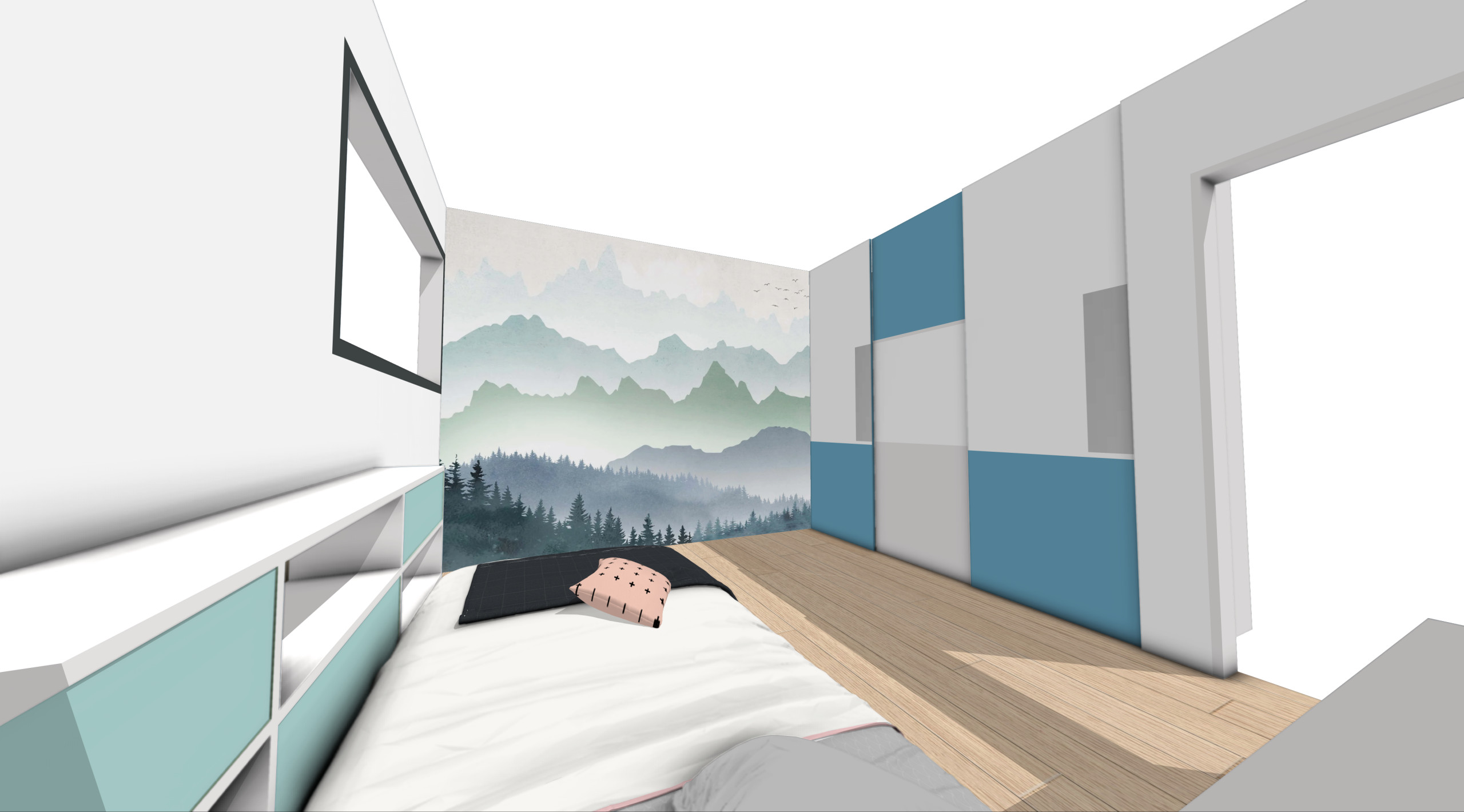 Projet tests papier-peints "La chambre d'Olivia"