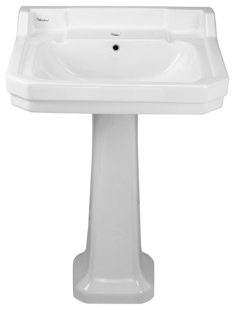 Isabella Collection Traditional Pedestal, White