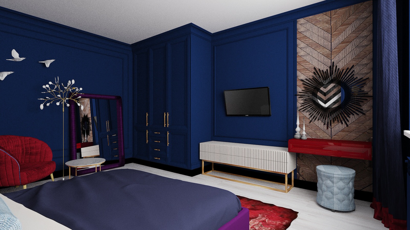 Спальня для креативной девушки