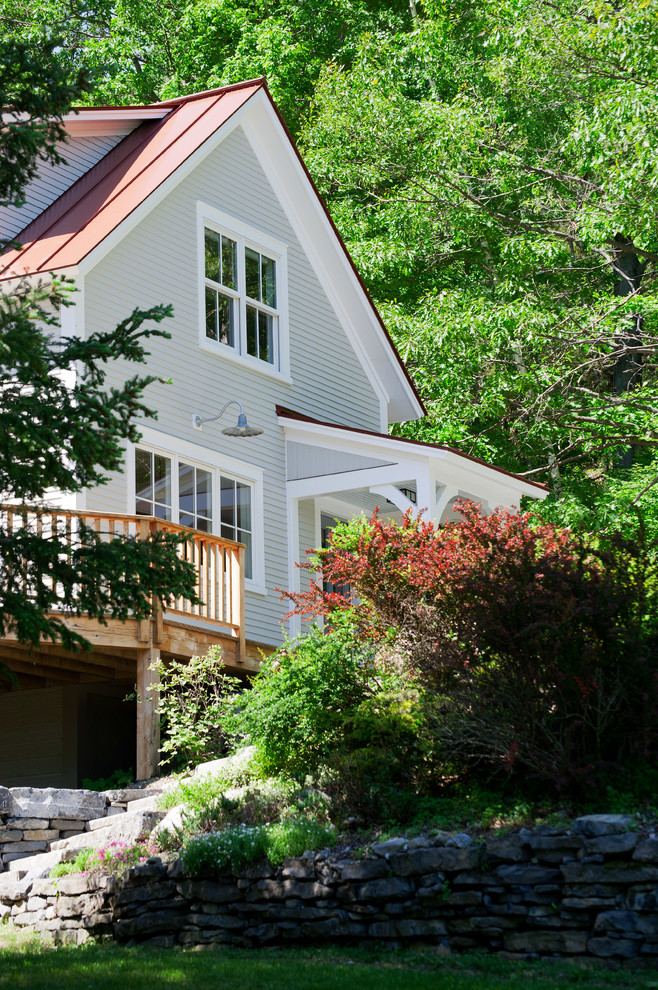 This is an example of a country porch design in Burlington.