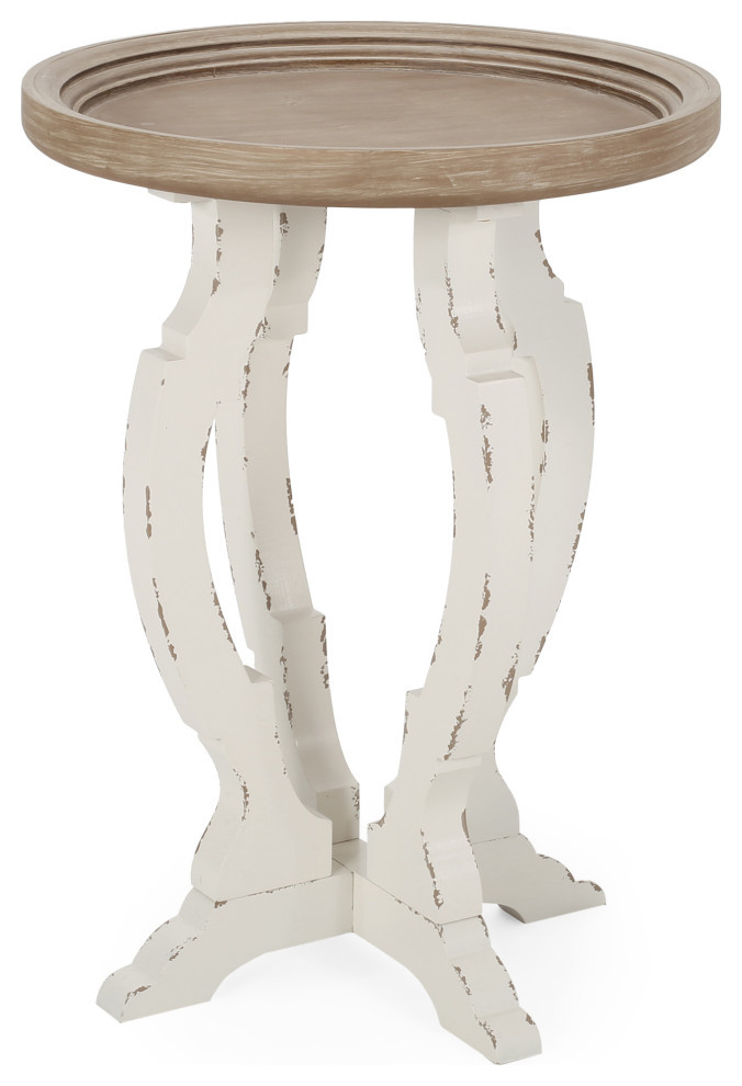 Ridge French Country Accent Table With Round Top French Country