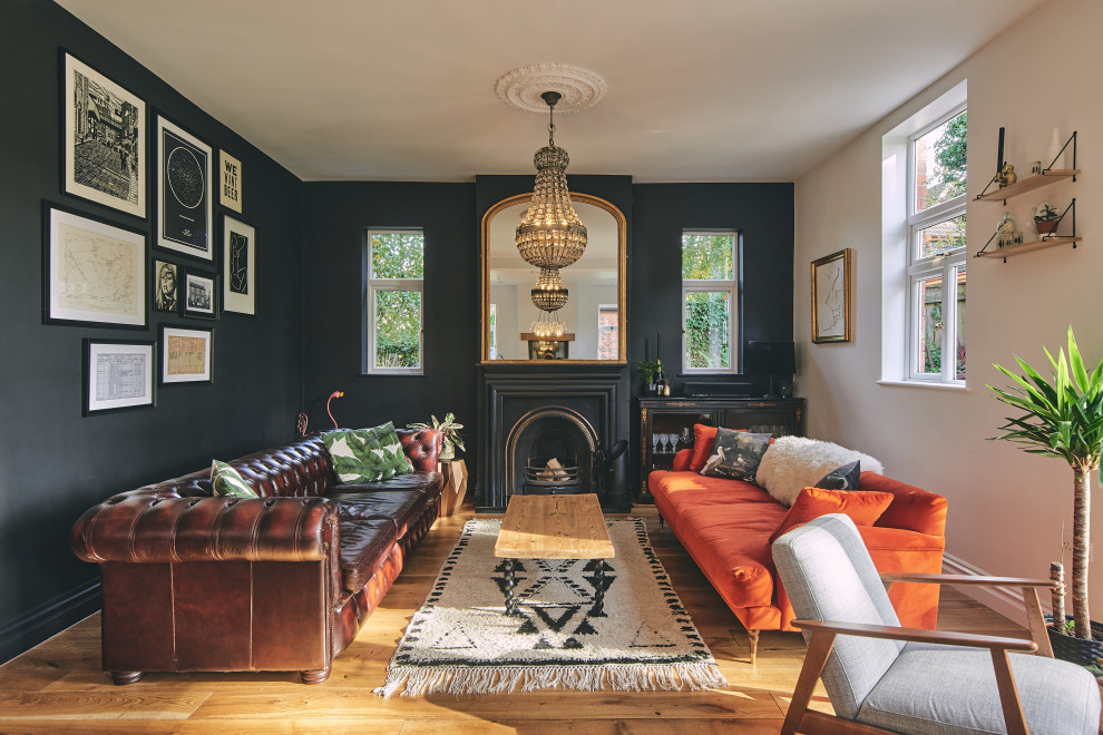 Living room - eclectic living room idea in West Midlands