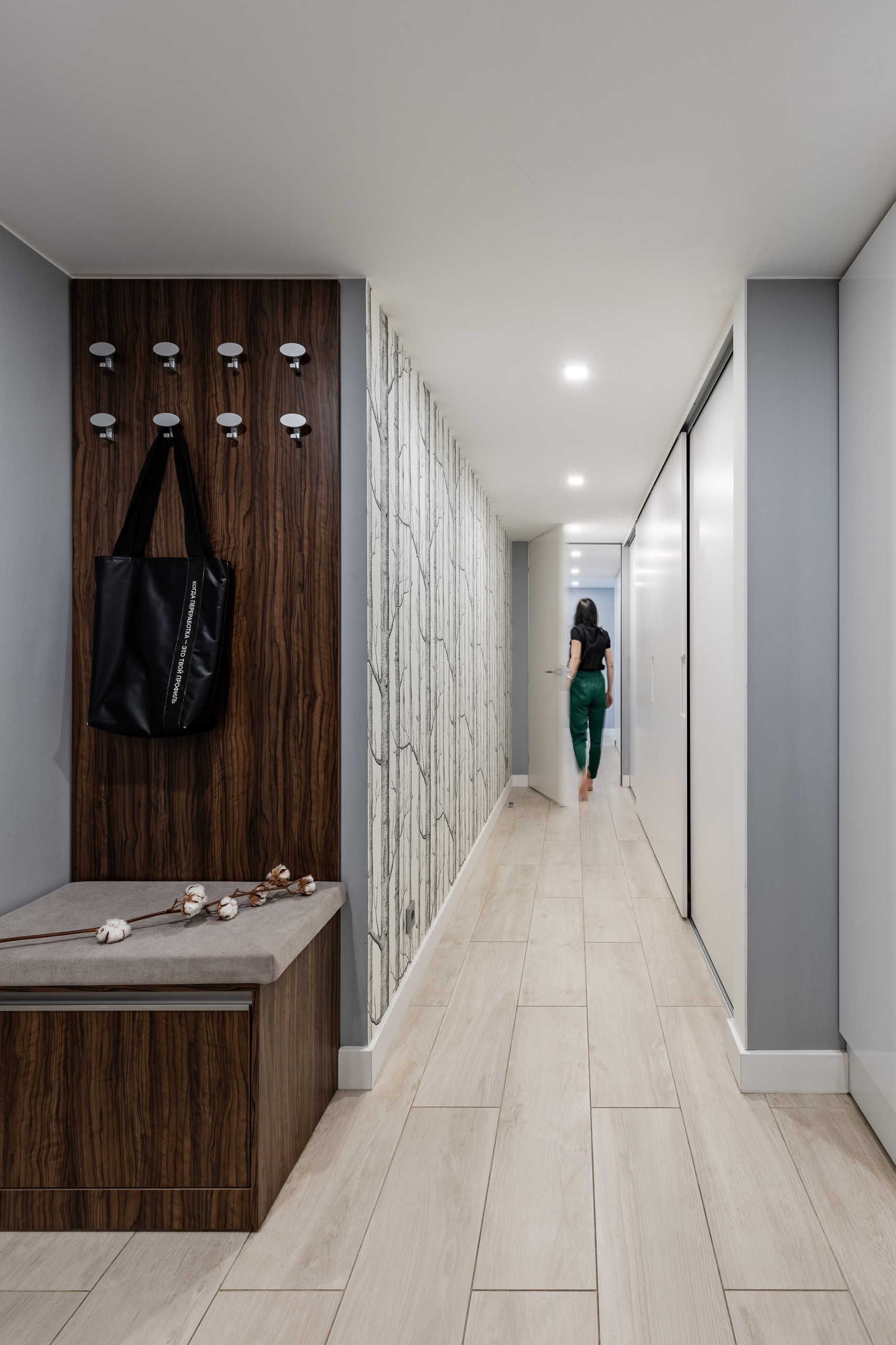 Дизайн напольной плитки для коридорного и кухонного помещения