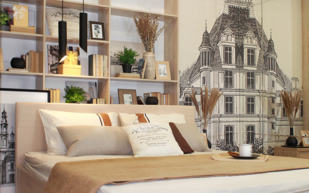 Спальня в бежевых тонах