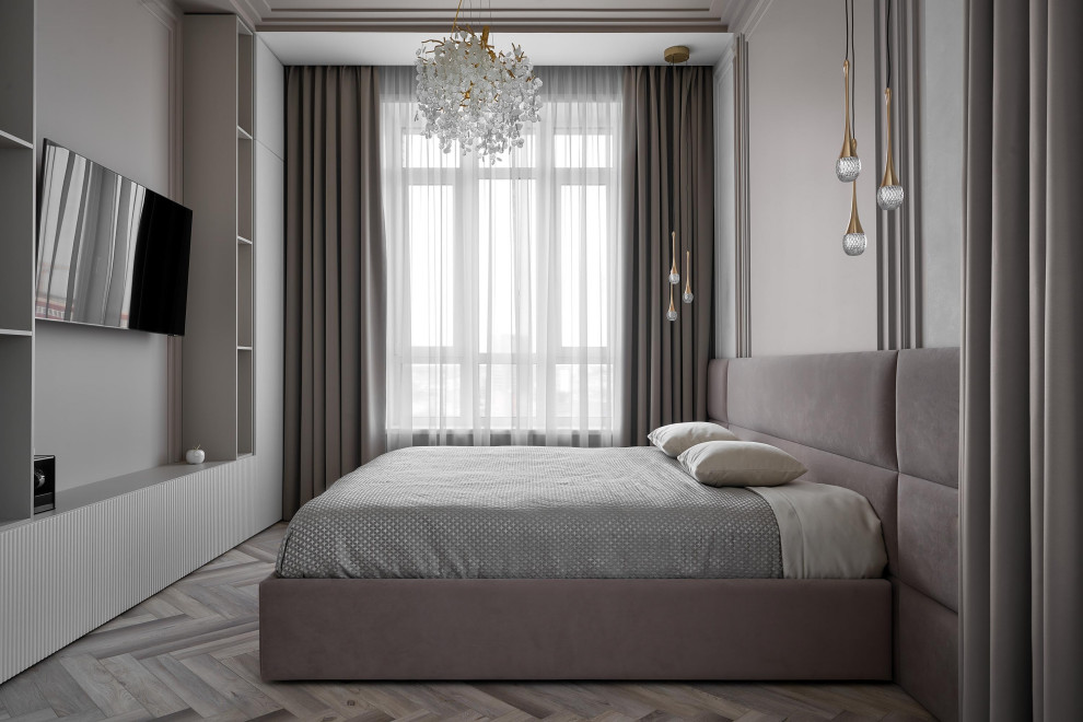 Дизайн проект квартиры 180м2  ЖК "Бульварный  переулок ". Спальная