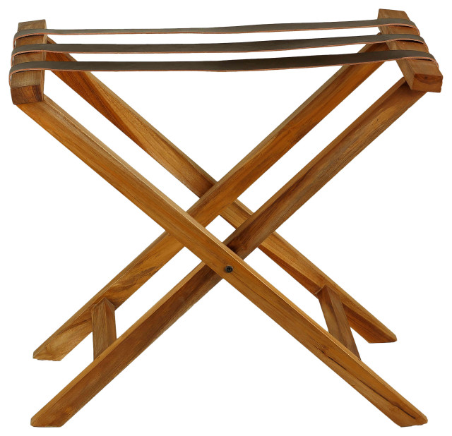 Bare Decor Daniel Luggage Rack With X-Legs - Midcentury - Closet ...
