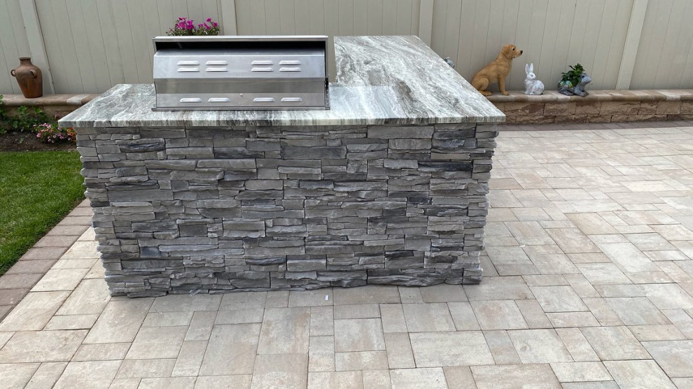 L Shaped Outdoor Kitchen