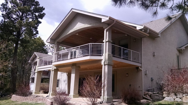 Amazing Deck with Custom Deck Railing contemporary-terrace