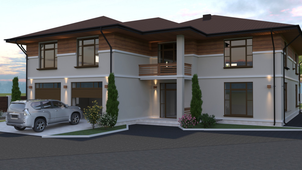 Экстерьер дома в стиле "Райт"