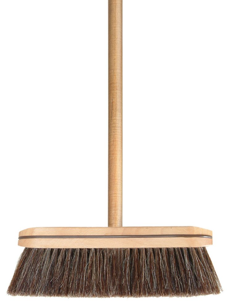 Superio Broom, Wood Handle, Horsehair Bristles, Heavy Duty Household