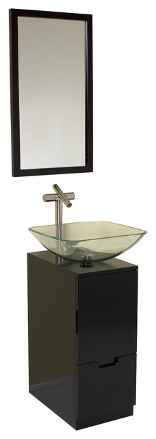 Fresca Brilliante Espresso Modern Bathroom Vanity with Mirror
