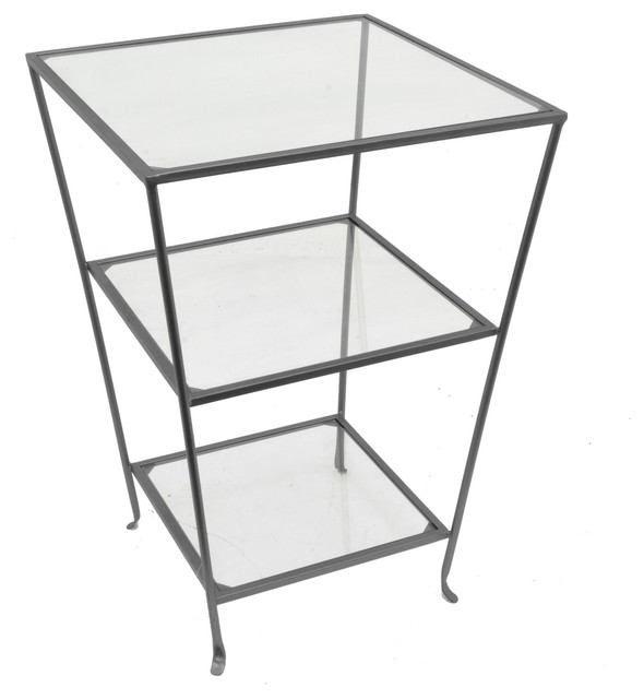 Three Hands Black Metal And Gl Coffee Table Transitional Three Hands Black Metal And Gl Coffee Table