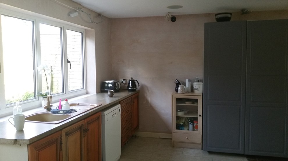 Before- Open plan kitchen and snug transformation