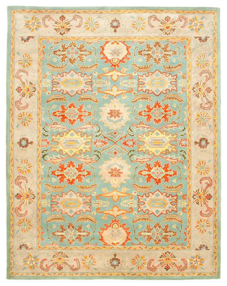 Heritage Blue/Brown Area Rug HG734A - 2' x 3'