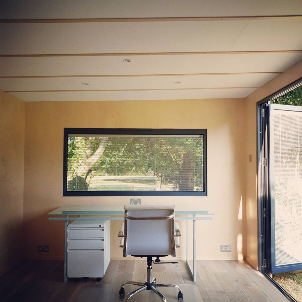 Medium sized contemporary home office in Sussex.