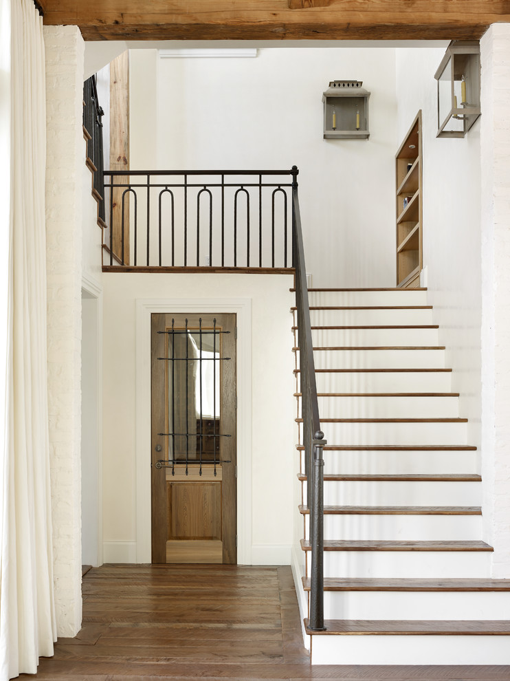 Inspiration for a coastal staircase remodel in Atlanta