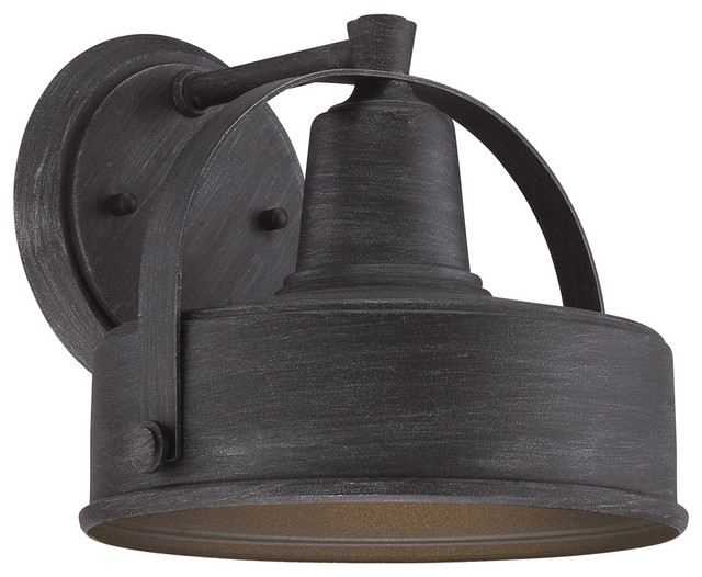Portland Ds 1 Light Outdoor Wall Weathered Pewter