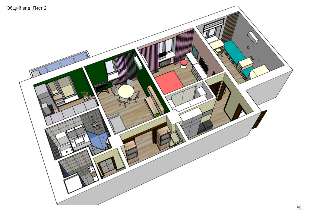 Трехкомнатная квартира в сталинском доме