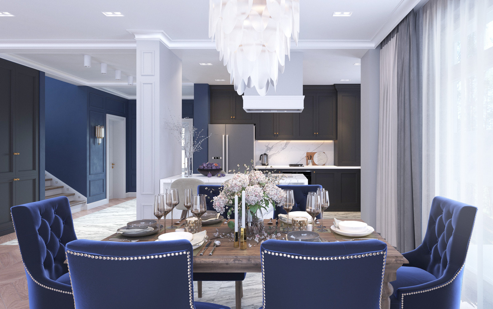 Загородный дом. Неоклассика в Москве.