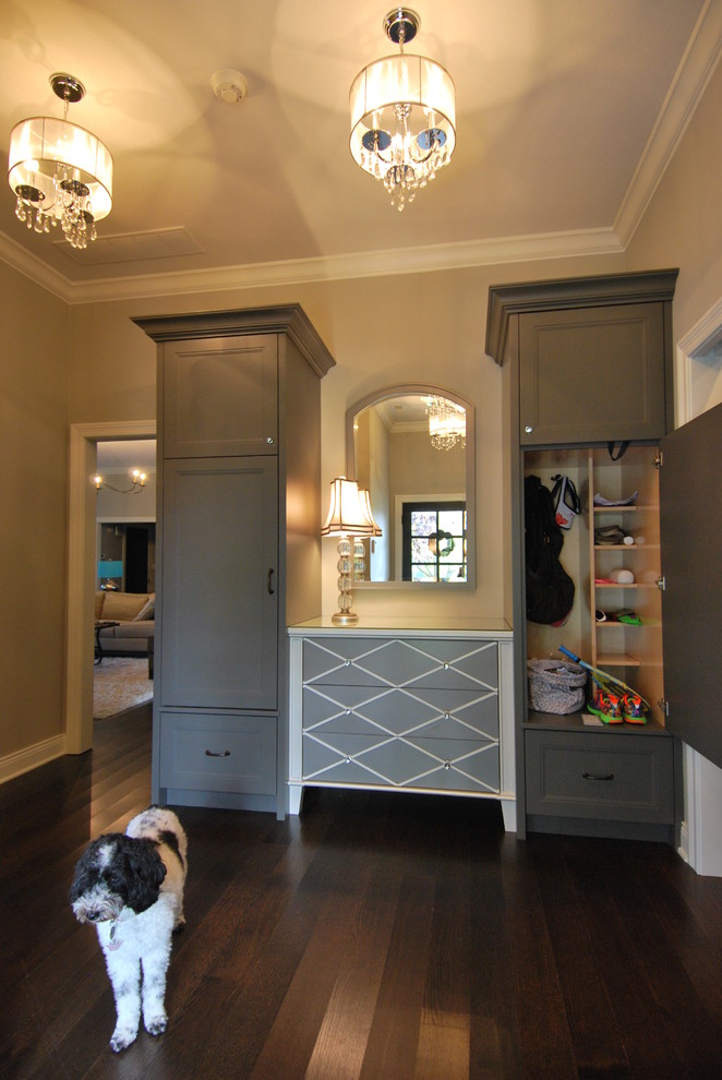 Inspiration for a transitional entryway remodel in Indianapolis