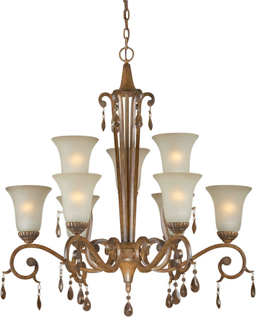 Forte Lighting 2390-09-41 3+6 LT Chandelier