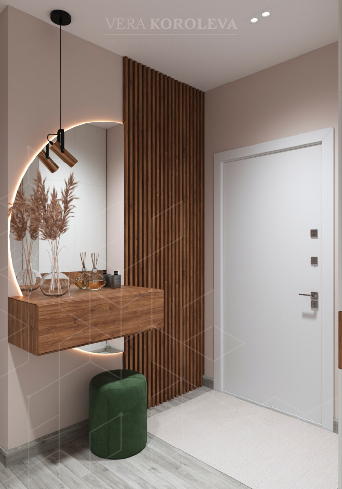 Дизайн-проект двухкомнатной  квартиры для семьи с детьми в ЖК "Модум"