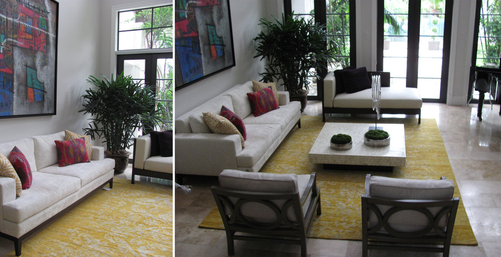 What do you think about the powerful presence of this gold rug for the ...