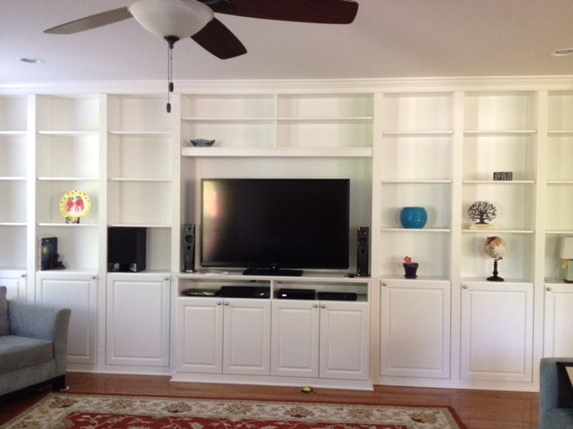 Fluted White Wall Unit
