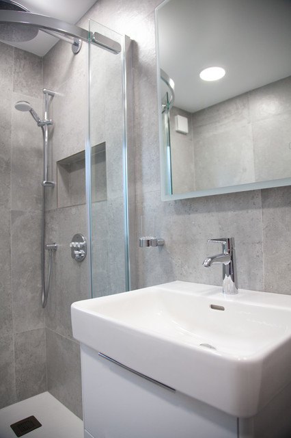Modern Grey Bathroom scandinavian-bathroom