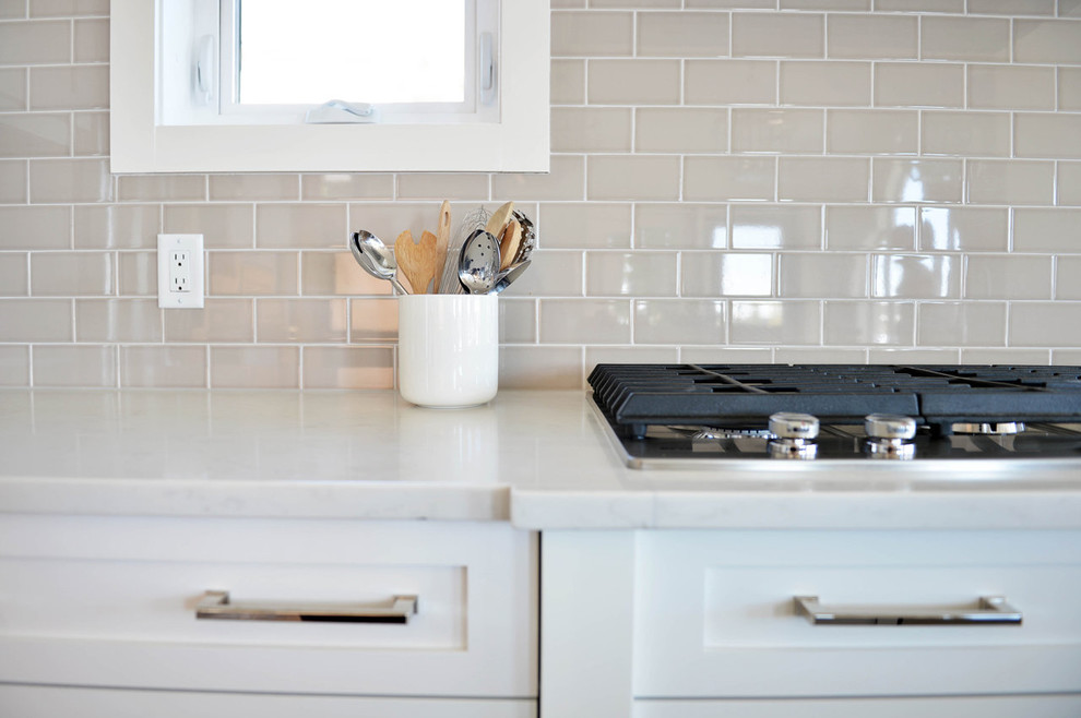 Inspiration for a transitional home design remodel in Calgary