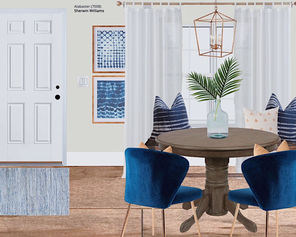 Blue and Gold Breakfast Nook - Modern - Dining Room - Wilmington - by ...
