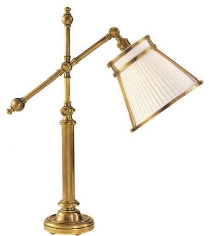 Visual Comfort CHA8150AB-LCF Chart House 1 Light Pimlico Table Lamp in Antique B