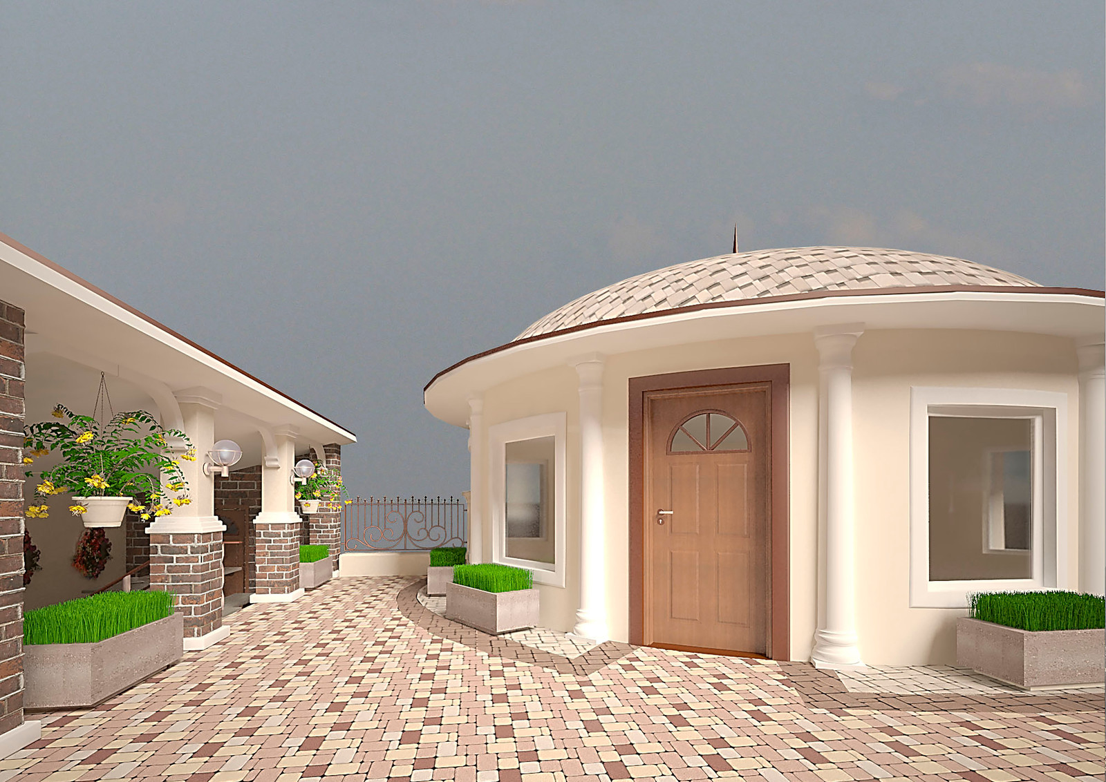 Оформление крыши. Пентхаус 17-этажного дома с выходом на крышу.