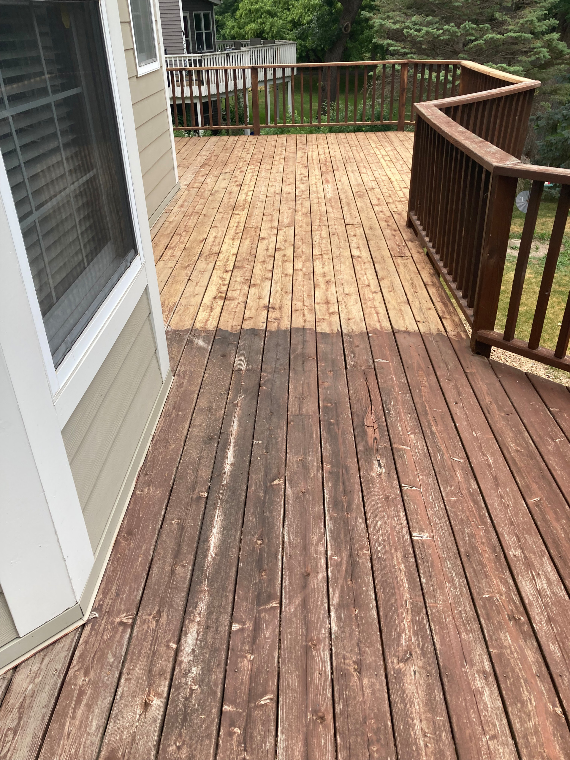 Foley Deck - Before and After Pressure Washing