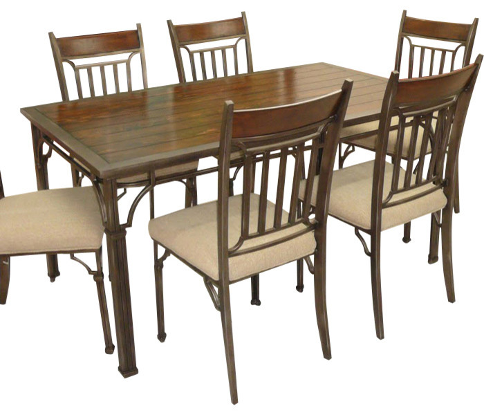 Canterbury Piedmont Dining Table in Brown, Antique Silver