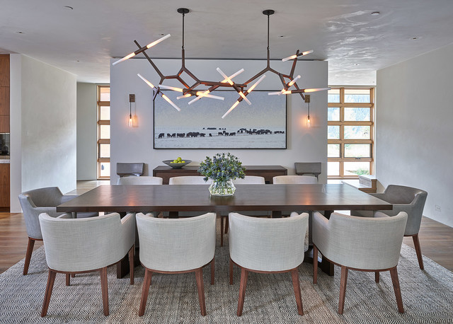 Snake River Canyon Residence contemporary-dining-room