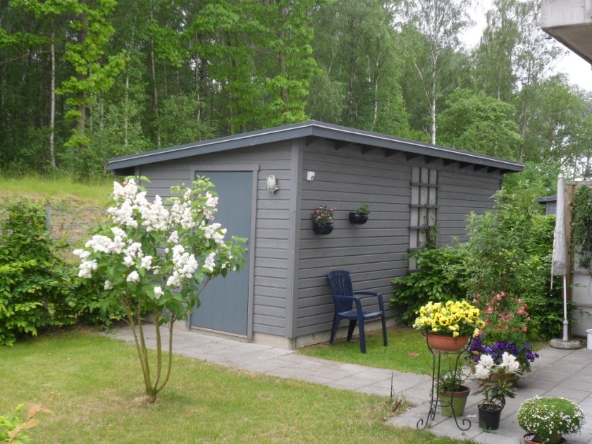 Inspiration för en vintage garage och förråd