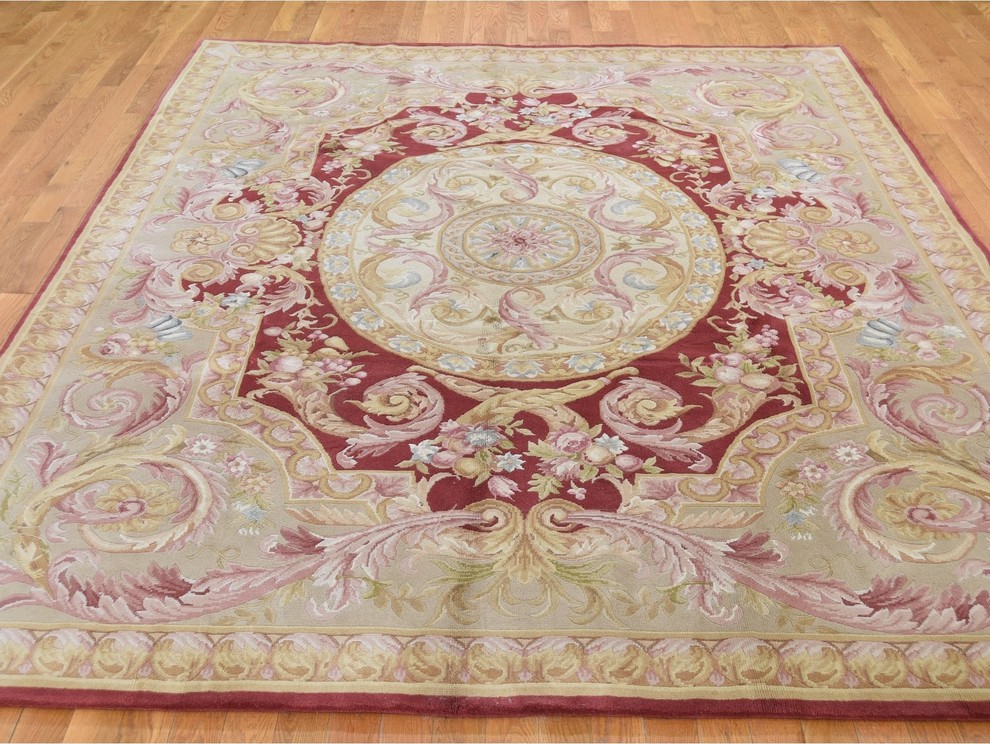 Pasargad Sultanabad Collection Hand-Knotted Lamb's Wool Area Rug-8'10x11'10 Pasargad Sultanabad Collection Hand-Knotted Lamb's Wool Area Rug-8'10x11'10
