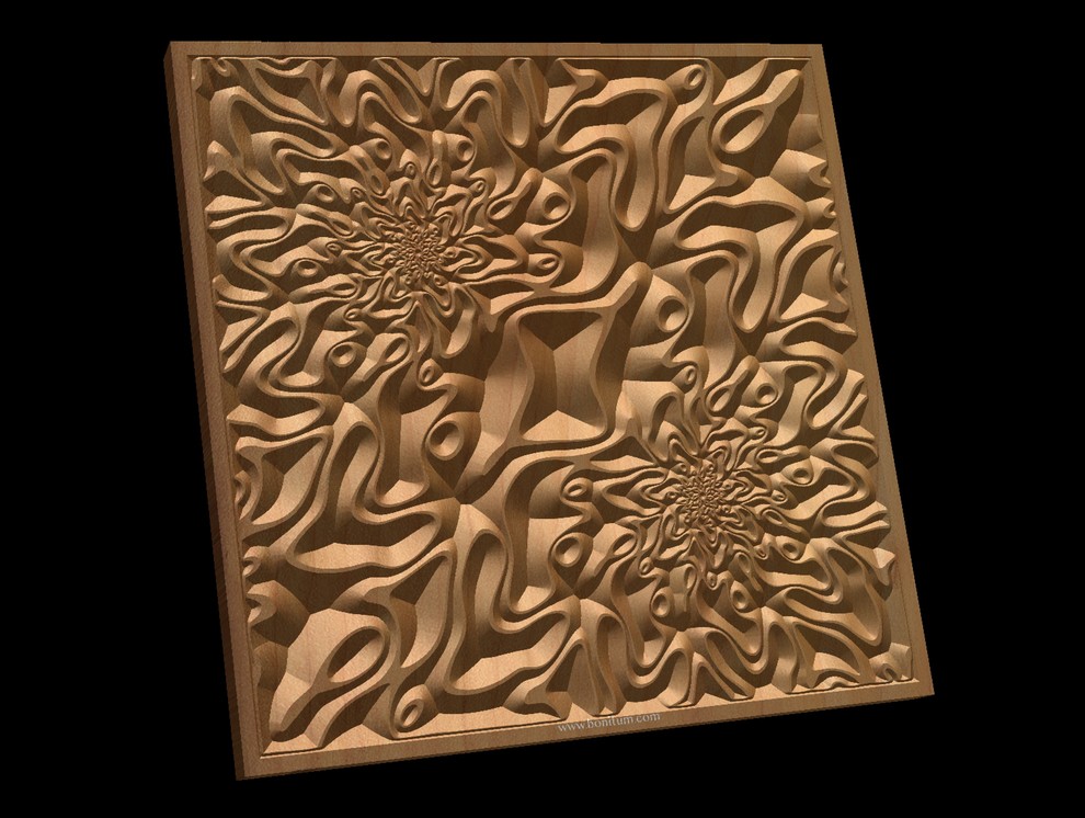 TMGW2 Wavy pattern Vector file for V- bit carving with software Vectric Aspire,