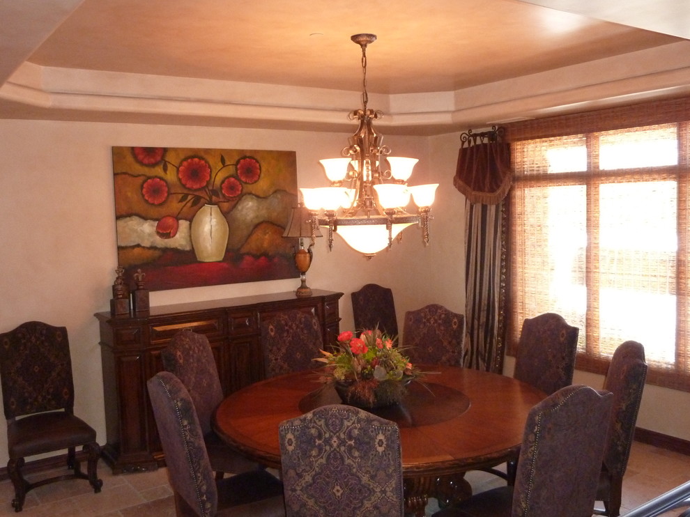 Transitional dining room photo in Orange County