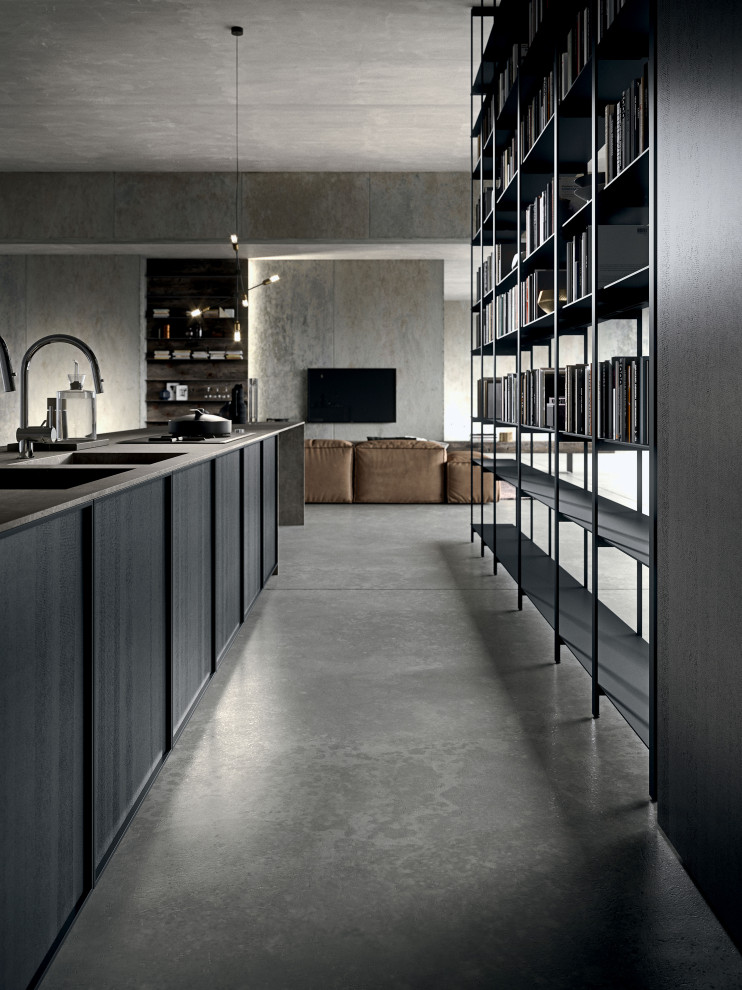 Minimalist kitchen photo in Orange County