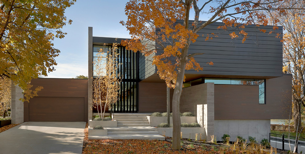 Front Drive Contemporary Exterior Chicago by Front Drive Contemporary Exterior Chicago by