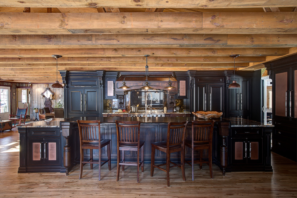 Kitchen - rustic kitchen idea in Edmonton
