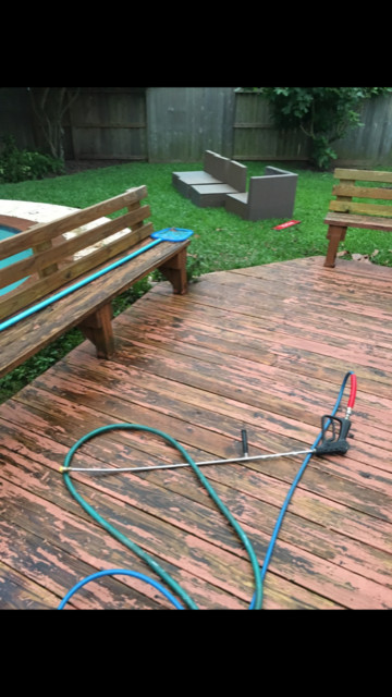 DeckStain Pressure Washed