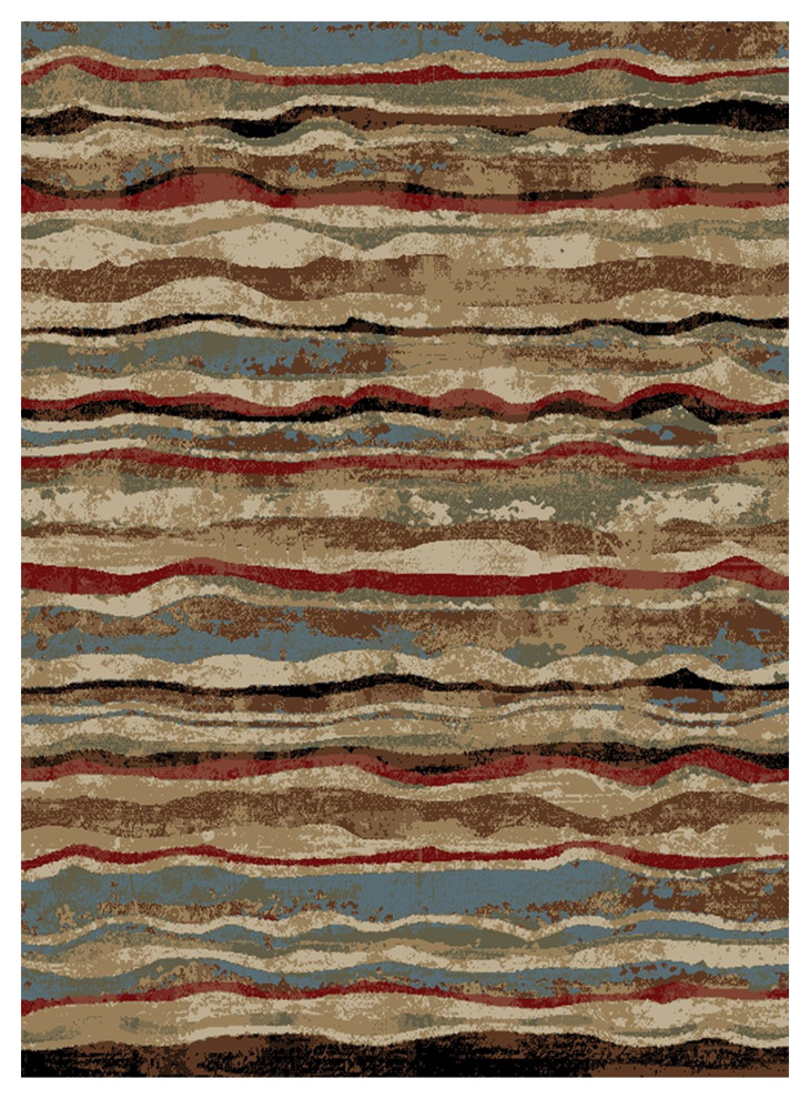 City Miles Multi Contemporary Area Rug, 5'3"x7'3"