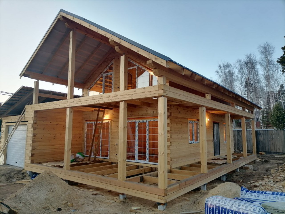 Двухэтажный дом из газобетона