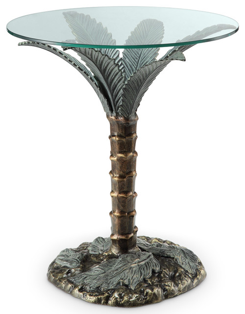 Palm Tree End Table Tropical Side Tables And By Spi Palm Tree End Table