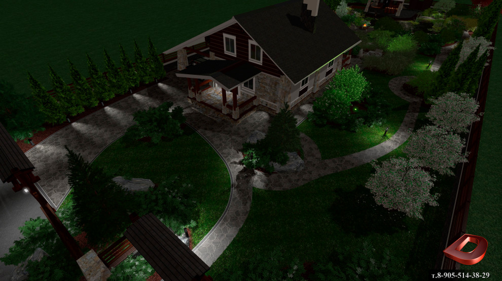 Проект ландшафтного дизайна участка 20 соток,