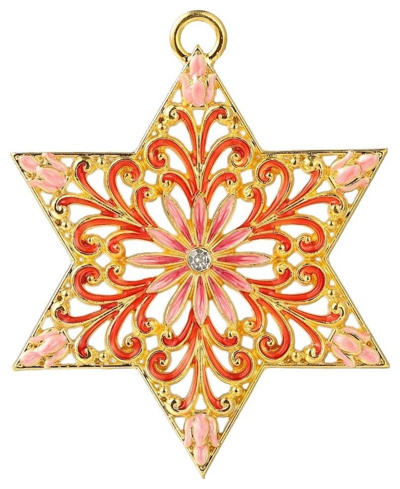 Traditional Star of David Hanging Ornament Pewter Classic Wall decor