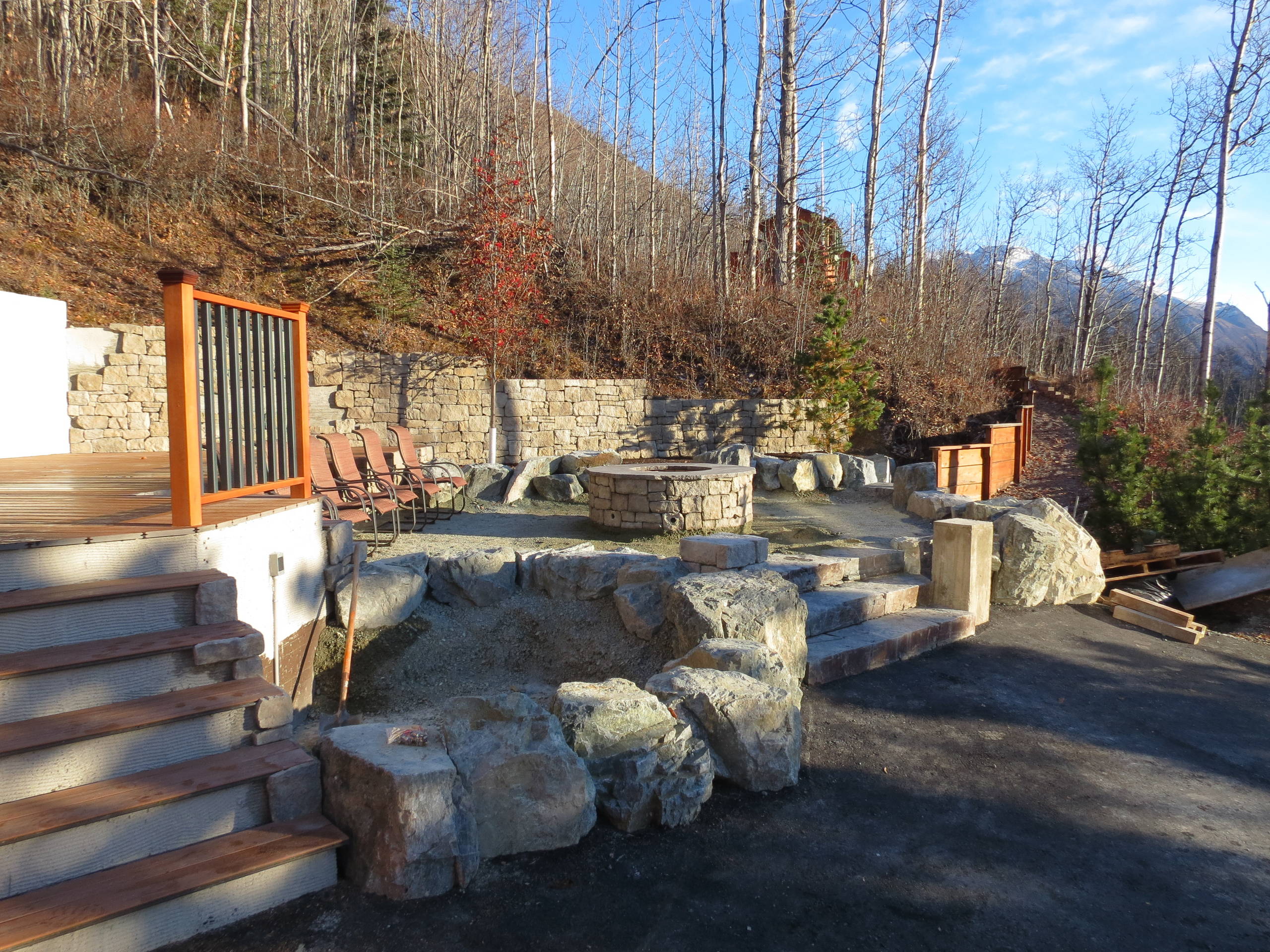 Phase 1 2016 Eagler river Deck and  Fire pit Terrace